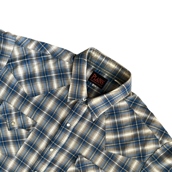 Men’s Blue-Gray Western Shirt Sz XL - Picture 10 of 11